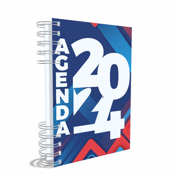 Agenda 2024 Office 1 Unidade A5 15x21cm Papel Parana 2mm Miolo Papel Sulfit 75g Capa 4x0 0102