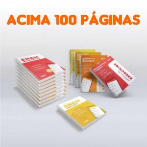 Apostila acima de 100 Páginas Papel Sulfit 75g A4 (21x29,7cm) Preto e Branco  Encadernação 