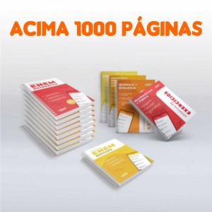 Apostila acima de 1000 Páginas Papel Sulfit 75g A4 (21x29,7cm) Preto e Branco  Encadernação 