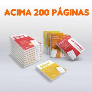 Apostila acima de 200 Páginas Papel Sulfit 75g A4 (21x29,7cm) Preto e Branco  Encadernação 