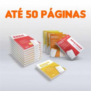 Apostila Até 50 Páginas Papel Sulfit 75g A4 (21x29,7cm) Preto e Branco  Encadernação 