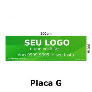 PLACA  G 300X90cm Lona Front 380g  Colorido 2 lado   