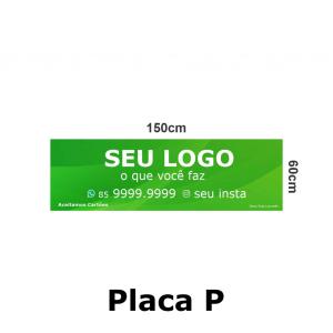 PLACA  P 150X60cm Lona Front 380g  Colorido 2 lado   