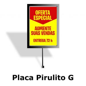 PLACA PIRULITO G 80X100cm Lona Front 380g  Colorido 2 lado   