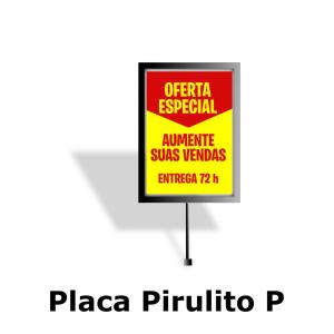 PLACA PIRULITO P 50x70cm Lona Front 380g  Colorido 2 lado   