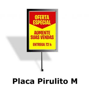 PLACA PIRULITO M 80x60cm Lona Front 380g  Colorido 2 lado   