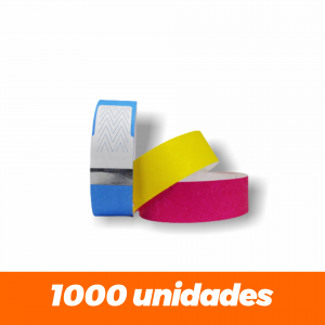 Pulseira Tyvek Personalizada - 1000 unidades Nylon 20x200mm Personalizada (4x0 colorido Frente)   